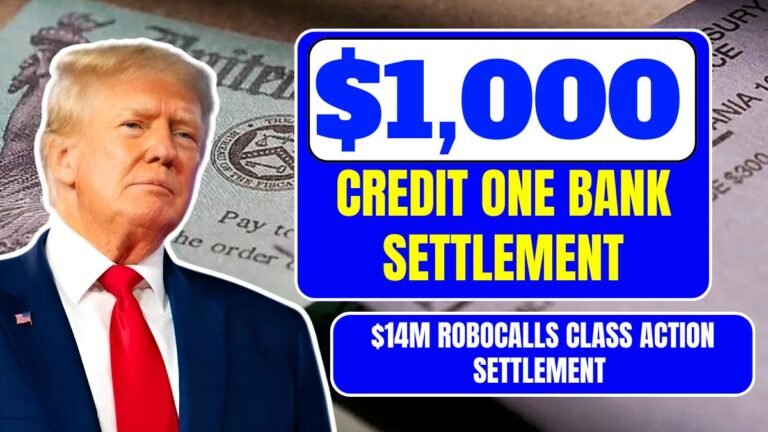 $1,000 Credit One Bank Settlement for All – $14M Robocalls class action settlement – Apply Now