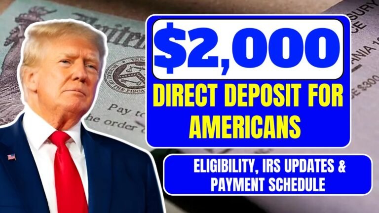 $2,000 Direct Deposit for Americans in October 2025 – Eligibility, IRS Updates & Payment Schedule