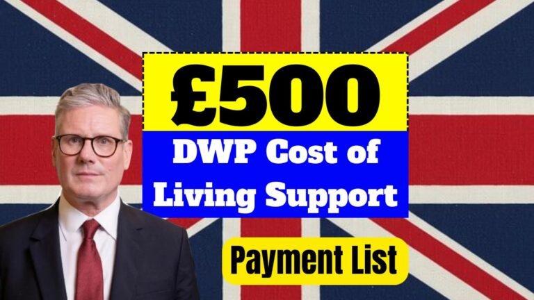 £500 DWP Cost of Living Support 2025 – Check Updated Payment List Here